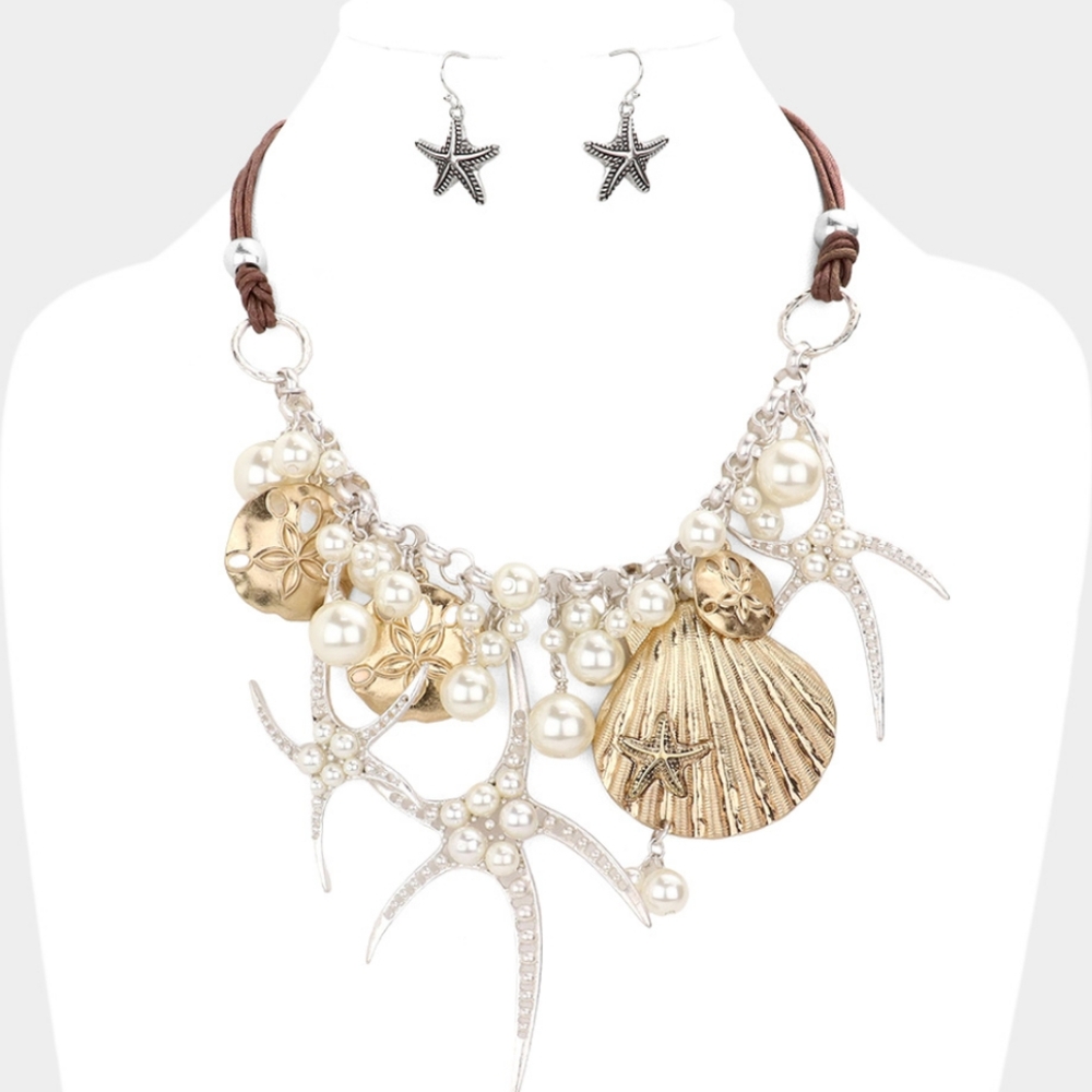 🟣Pearl & Shell necklace - Picture 8 of 12